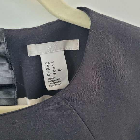 H&M Shift Dress Black Size 10 - Picture 4 of 6